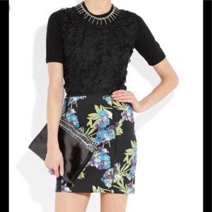 Elizabeth & James floral zip scuba skirt